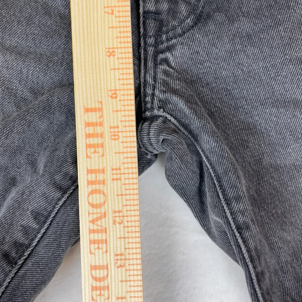 J.CREW 484 Jeans Mens 30x32 Gray Denim Regular Fit Stone Wash Stretch Frayed Hem